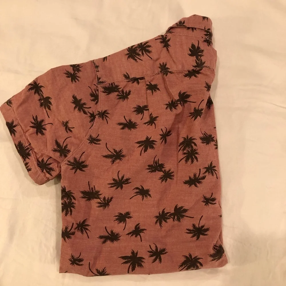 J. Crew Palm Tree Short Sleeve Pullover Shirt